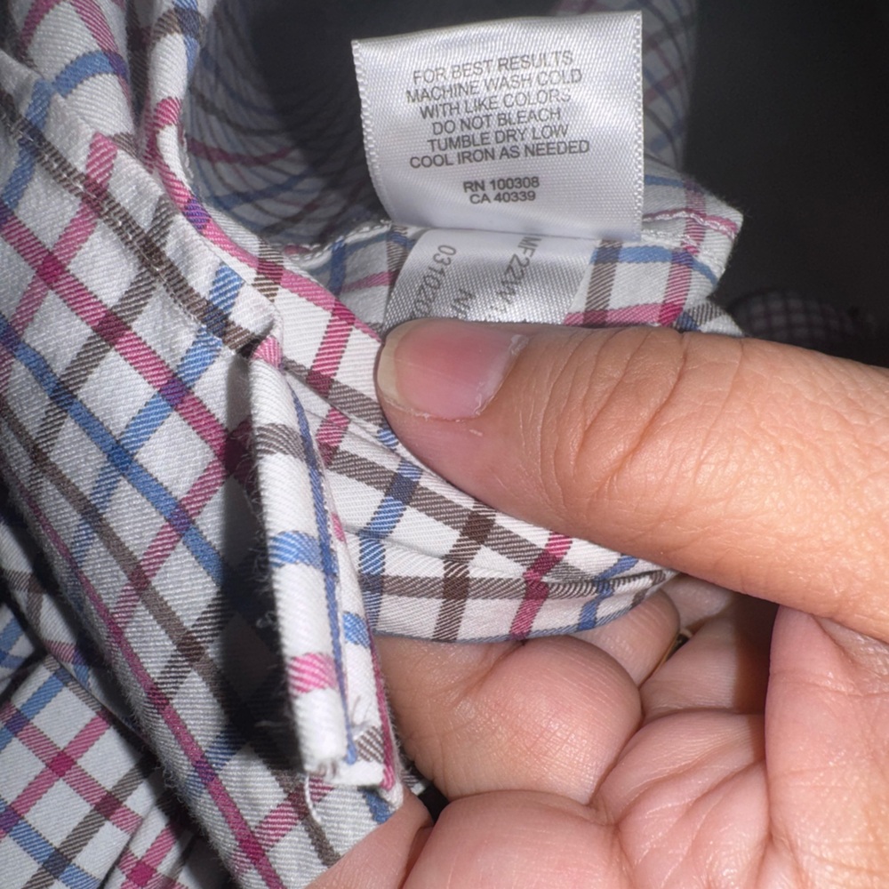 Peter Millar XL Multicolor Check Button Down Shirt - Picture 6 of 6